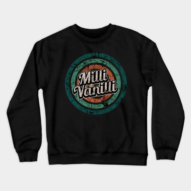 Milli Vanilli // Retro Circle Crack Vintage Crewneck Sweatshirt by People Mask